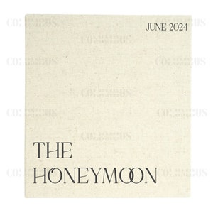 Personalized Linen Photo Album - Honeymoon, Wedding Gift - Custom names, dates, locations, colors