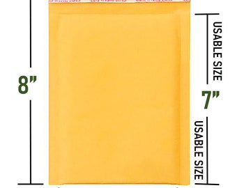 Kraft Bubble Mailers Padded Envelopes Bag 3" x 6"_75 x 150+40mm_USABLE SIZE 