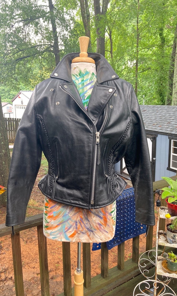 Vintage Barneys Leather Moto Jacket, Motorcycle Ja