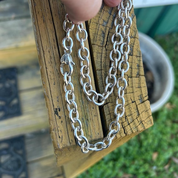 Judith Ripka Chain, Chunky Sterling Chain, 925 Sterling Chain, Baddie Chain, Oval Cable Chain, Heavy Chain, Layering Chain, Unisex Chain
