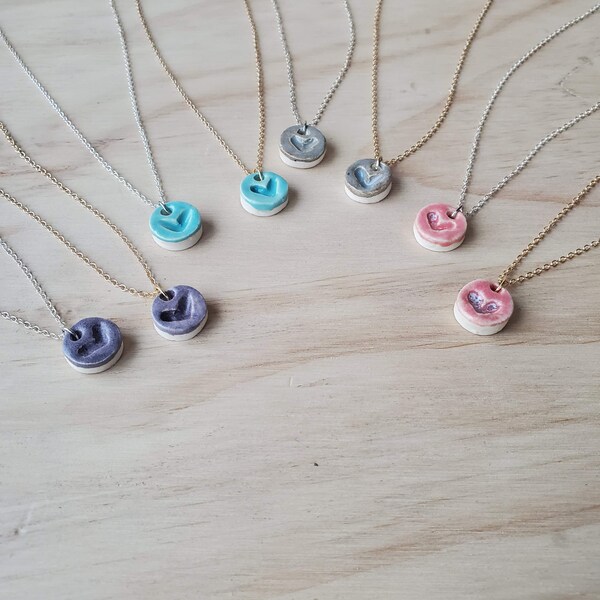 Ceramic EO Diffuser Necklace: HEART