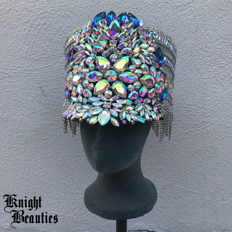 Festival Hat Marching Band Hat Burning Man Hat Crystal Etsy