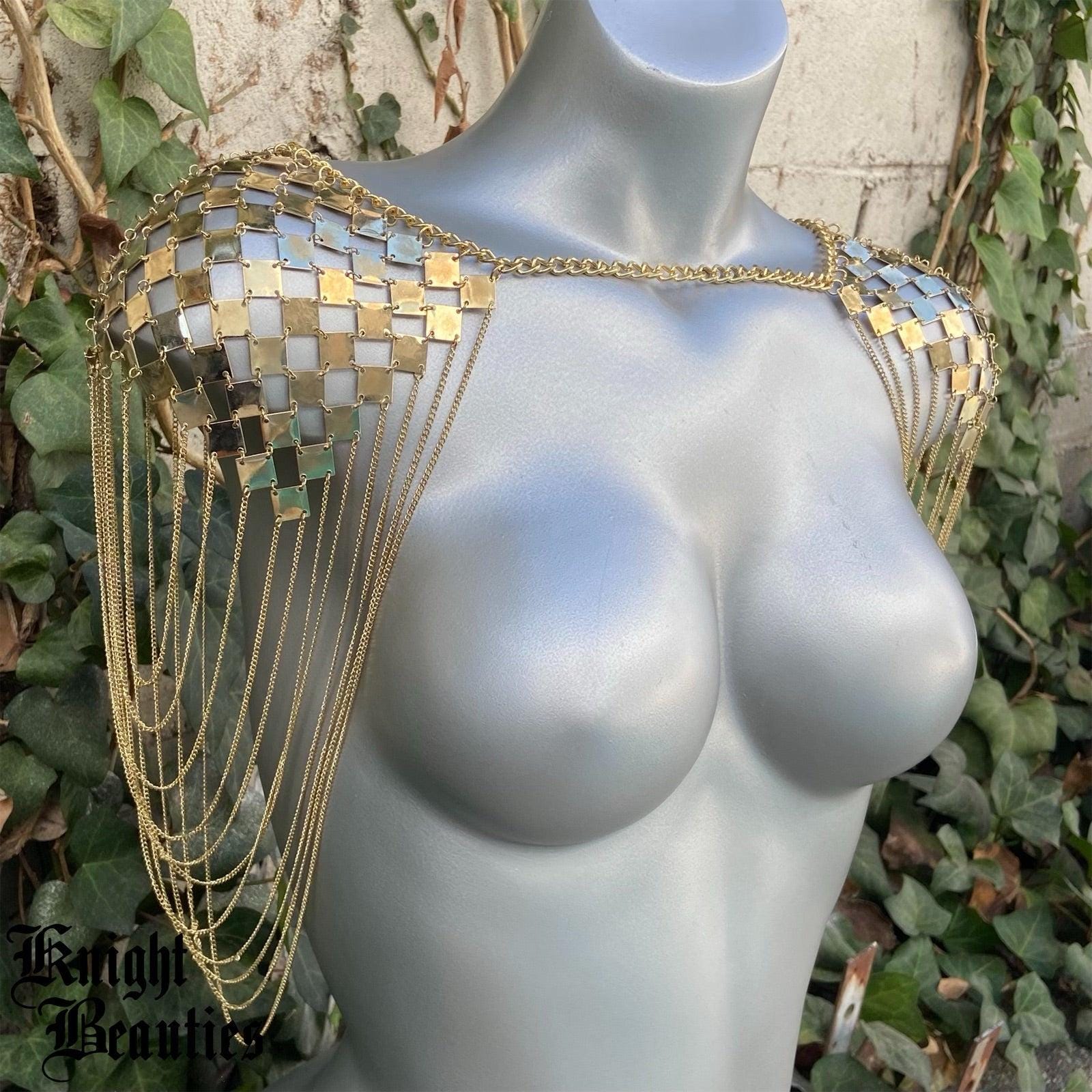 Gold Shoulder Jewelry Armor - Body Jewelry - Etsy