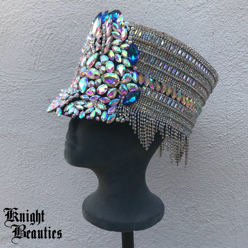 Festival Hat Marching Band Hat Burning Man Hat Crystal Etsy