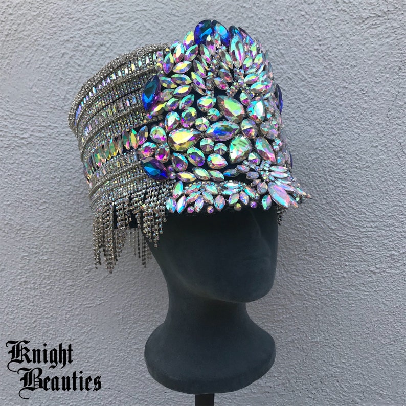 Festival Hat Marching Band Hat Burning Man Hat Crystal Etsy