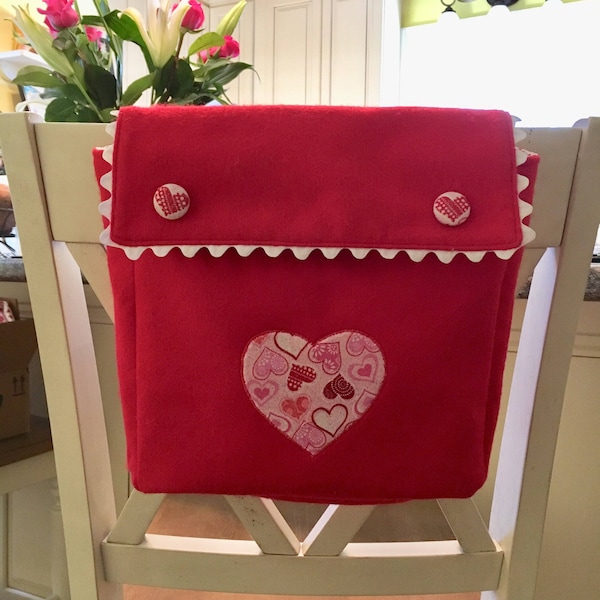 Valentine Bag, Valentine Chair Back, Valentine Envelope, Valentine Mailbox, Valentine Backpack, Chair Envelope, Felt Mailbox, Pottery Barn