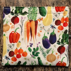Vegetable Reusable Food Bag, Garden Bag, Farmers Market Pouch, Go Green Sandwich Bag, Waterproof Bag