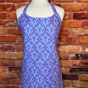 Reversible Kitchen Apron, Cotton Apron, Two Sided Apron