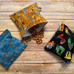 Tool Sandwich Bag, Reusable Sandwich Bag, Environmentally Friendly, Eco-Friendly, Water Resistant, Washable Bag, Wet Bag, Father&#39;s Day Bag