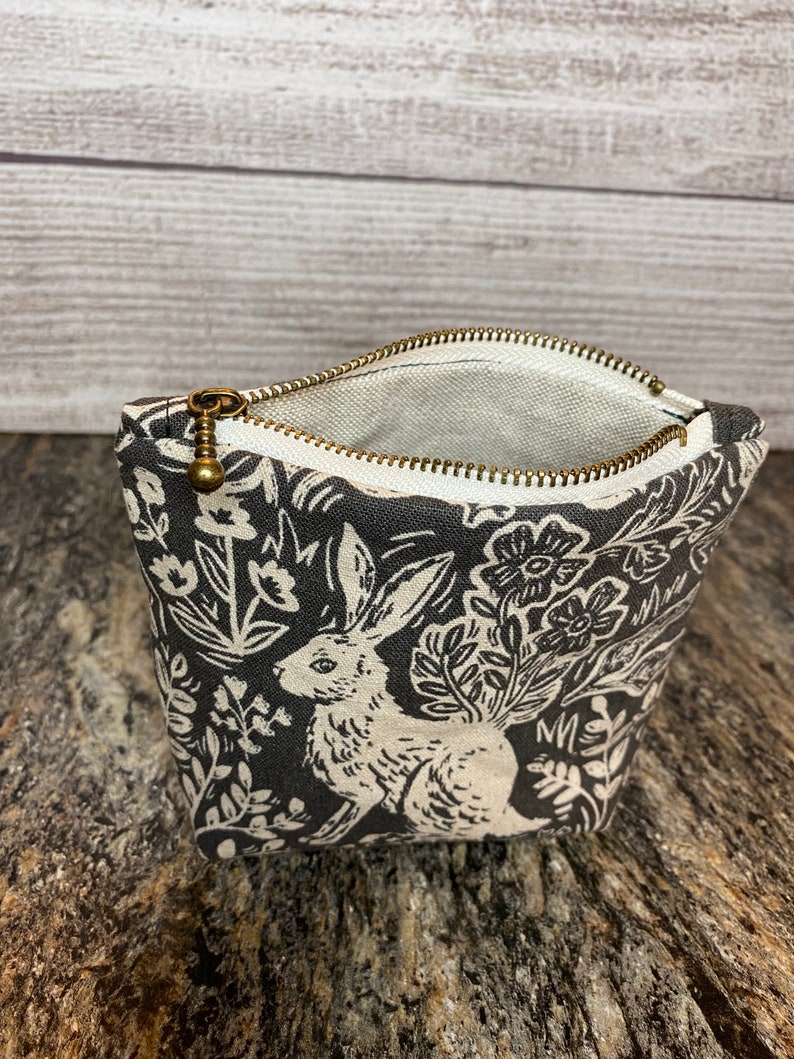 Pouch Bag Rabbit Rabbit & Squirrel Mini Pouch, Wildwood Canvas Zipper Pouch, Rifle Paper ...