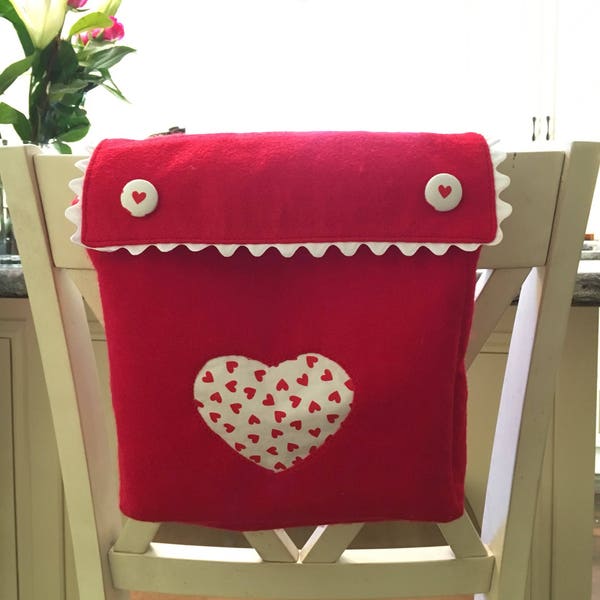 Valentine Bag, Valentine Chair Back, Valentine Envelope, Valentine Mailbox, Valentine Backpack, Chair Envelope, Chairbacker, Felt Mailbox