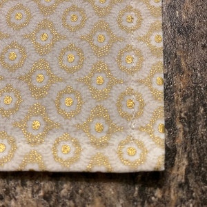 Tovaglioli in tessuto Rifle Paper Co color oro e crema metallizzato, set da 2, 4, 6, 8 tovaglioli in tessuto mix and match, biancheria da tavola Vintage Garden Emma