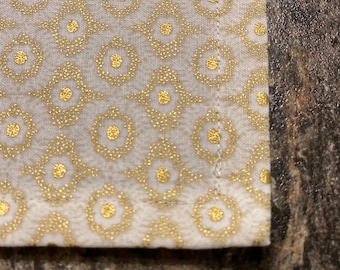 Gold & Cream Metallic Rifle Paper Co Cloth Napkins, Set of 2, 4, 6, 8 Mix and Match Fabric Napkins, Vintage Garden Emma Table Linens