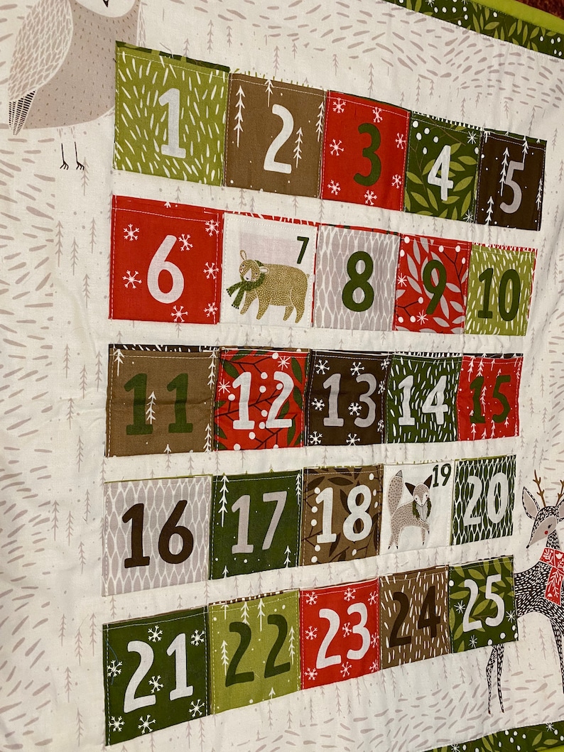 Gingiber Advent Calendar Merriment Collection Advent Fabric Etsy