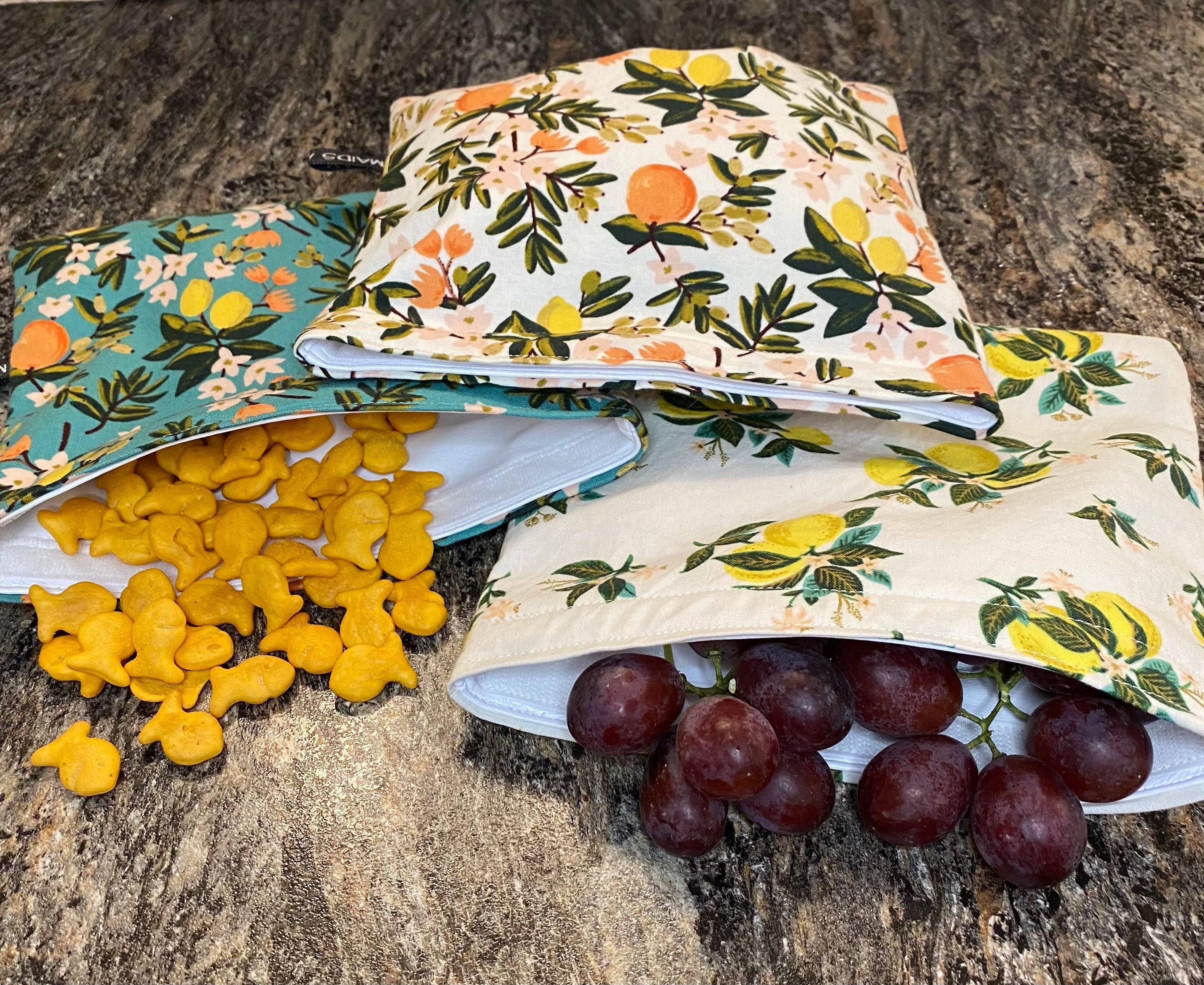 Citrus Reusable Food Bag Rifle Paper Co Bag Velcro Pouch Etsy