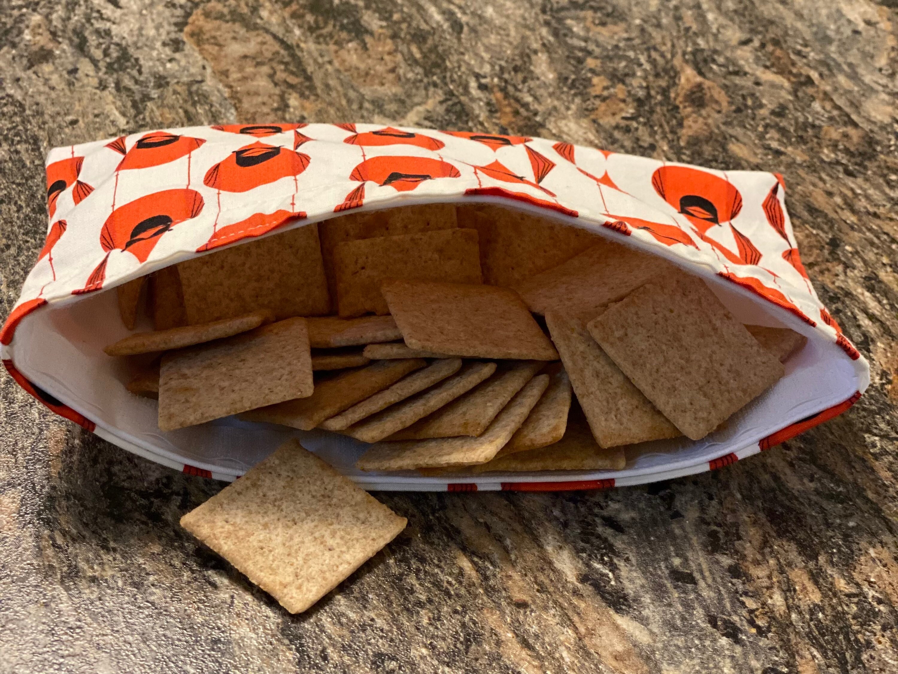 Mini Cardinal Snack Bag, Reusable Food Bag, Charley Harper Pouch ...