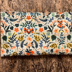 Wildwood Snack or Sandwich Bag, Rifle Paper Co Reusable Food Bag, Hook & Loop Tape Pouch, Floral Wet Bag, Eco Friendly Lunch, School Lunch