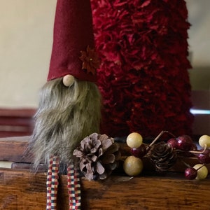 Christmas Gnome, Wool Felt Gnomes, Scandinavian Tomte, Gnome Shelf Sitter, Twelve Days of Christmas