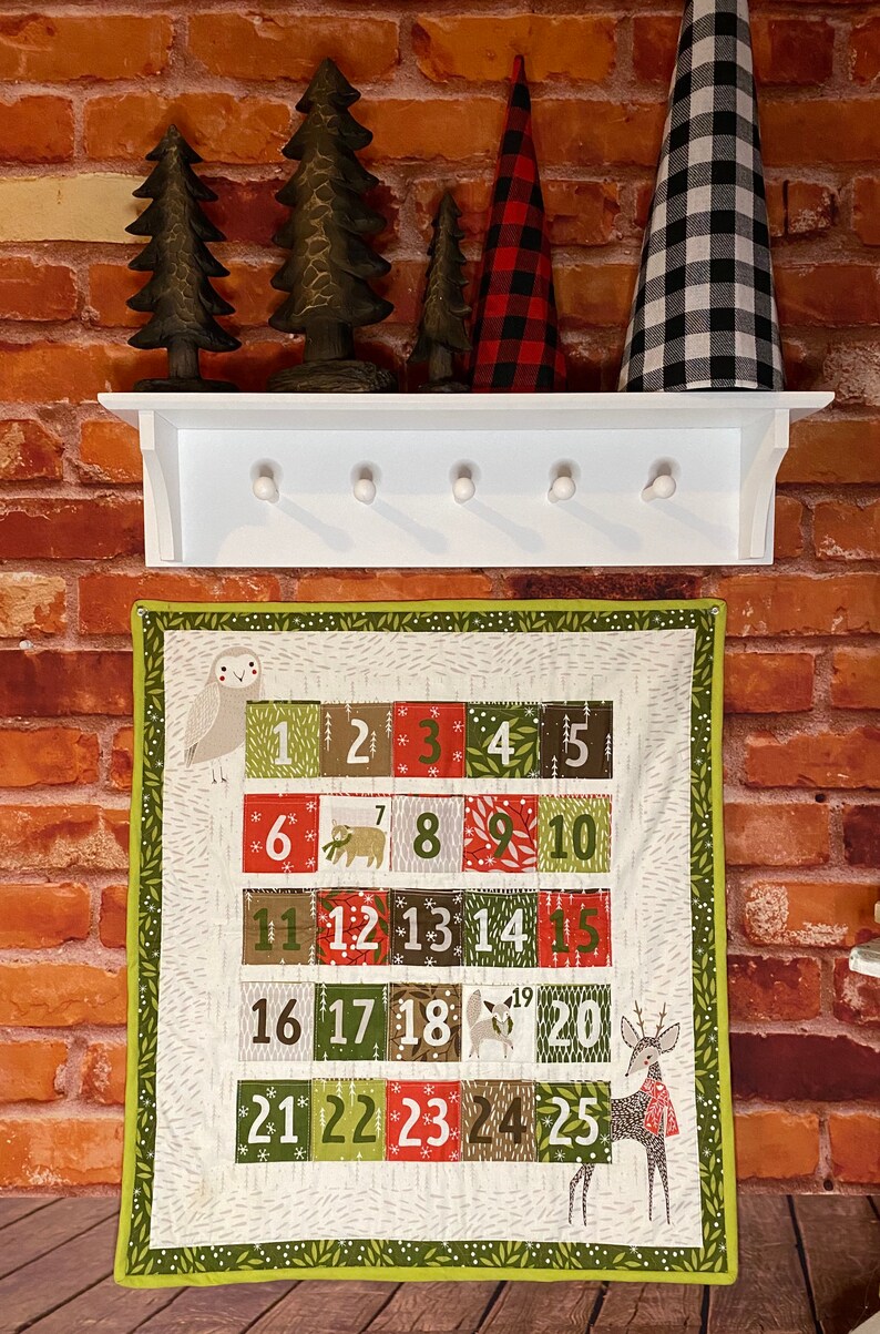 Gingiber Advent Calendar Merriment Collection Advent Fabric Etsy