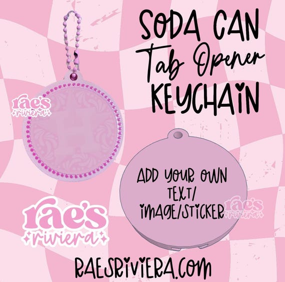 Blank Circle Soda can Opener | 3D Printed Nail Saver | 3D printed Can Opener Keychain STL File