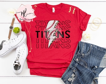 Titans Baseball | Titan Baseball Lightning Bolt | Custom Design | Titan PNG  | Mascot PNG | Cheetah | Leopard