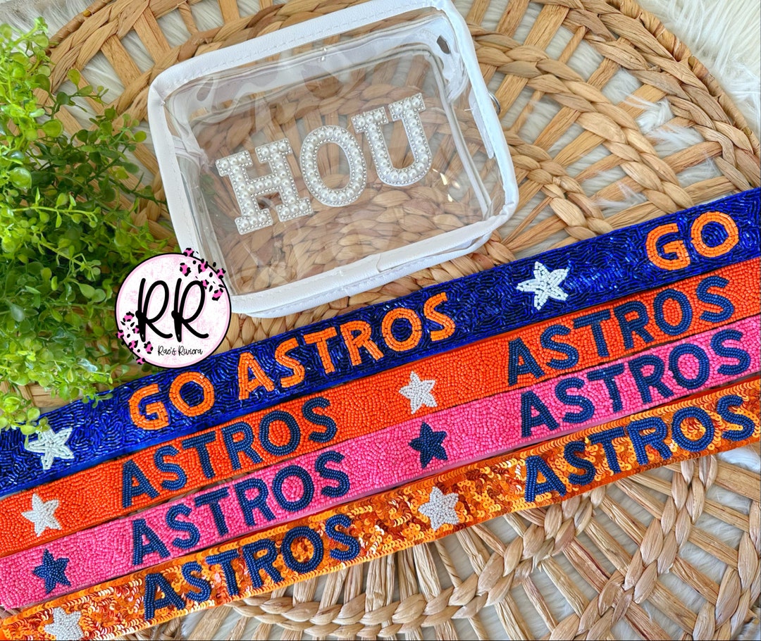 Astros Beaded Purse Straps Ready to Ship Sequin Purse Straps Strap Only