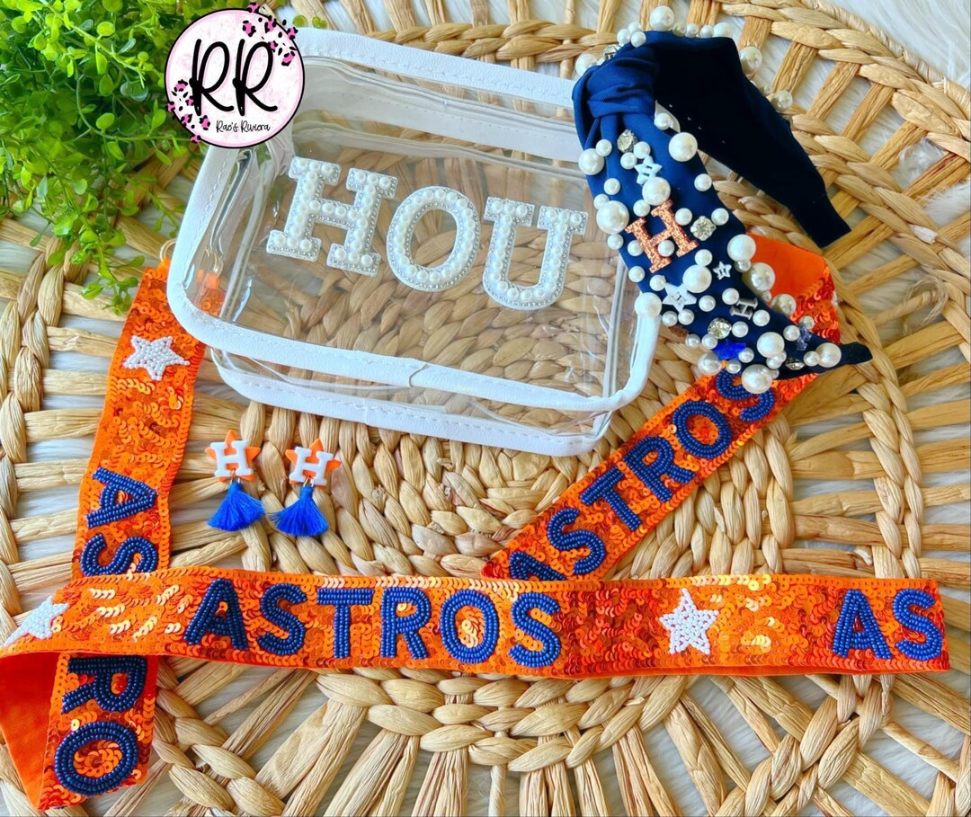 Astros Beaded Purse Straps Ready to Ship Sequin Purse Straps Strap Only