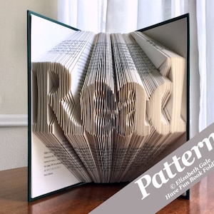 READ Book Folding Pattern -- 195 Folds (390 numbered pages). PDF digital download. Includes free How-To Guide with 3 free patterns.