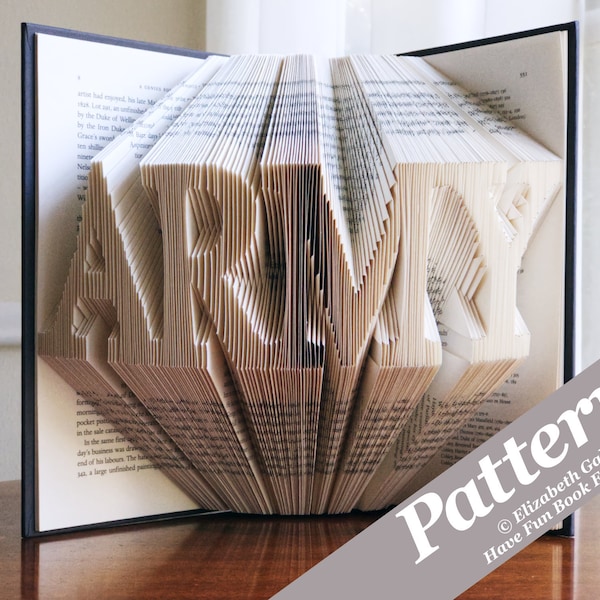 ARMY Book Folding Pattern — 245 Folds (490 numbered pages). PDF Digital Download. Includes free How-To Guide with 3 free patterns.
