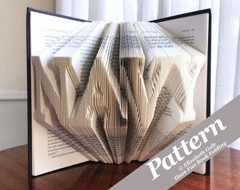 NAVY Book Folding Pattern — 240 Folds (480 numbered pages). PDF Digital Download. Includes free How-To Guide with 3 free patterns.