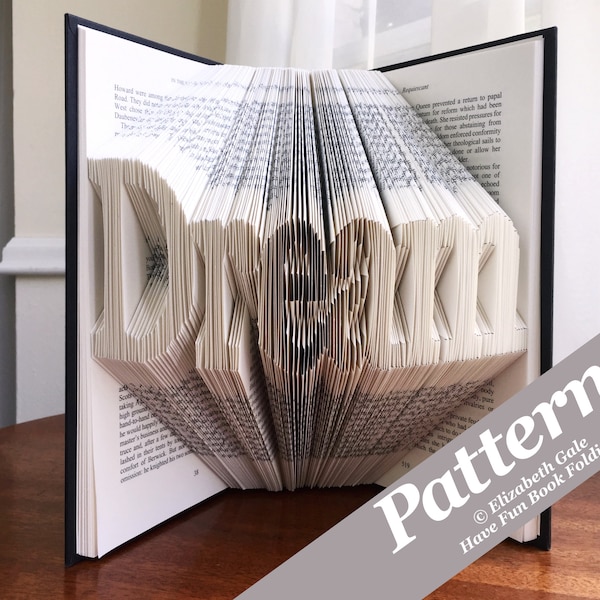 DREAM Book Folding Pattern — 240 Folds (480 numbered pages). PDF Digital Download. Includes free How-To Guide containing 3 free patterns.