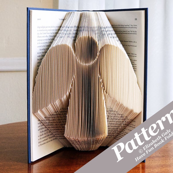 ANGEL Book Folding Pattern -- 169 Folds (338 numbered pages). PDF Digital Download. Includes free How-To Guide containing 3 free patterns.