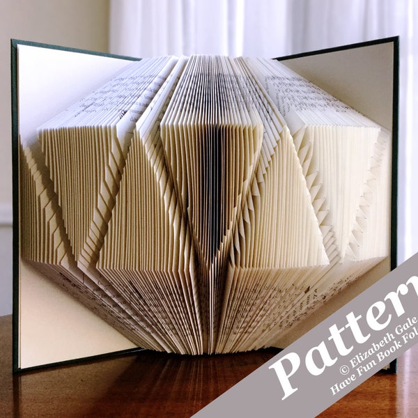 TRIANGLES Book Folding Pattern — 166 Folds (332 numbered pages). PDF digital download. Includes free How-To Guide with 3 free patterns.