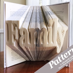Patrón de plegado de libro FAMILY: 290 pliegues (580 páginas numeradas). Descarga digital en formato PDF. Incluye guía práctica gratuita con 3 patrones gratuitos.