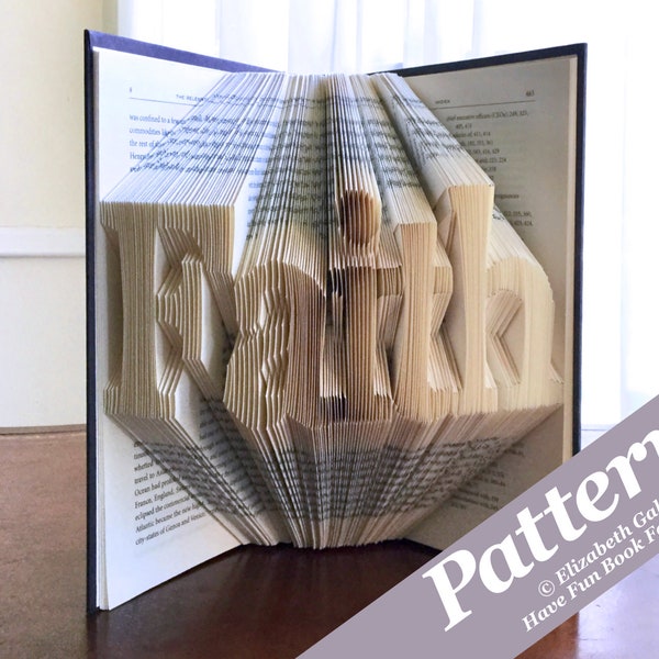 FAITH Book Folding Pattern — 228 Folds (456 numbered pages). PDF digital download. Includes free How-To Guide with 3 free patterns.