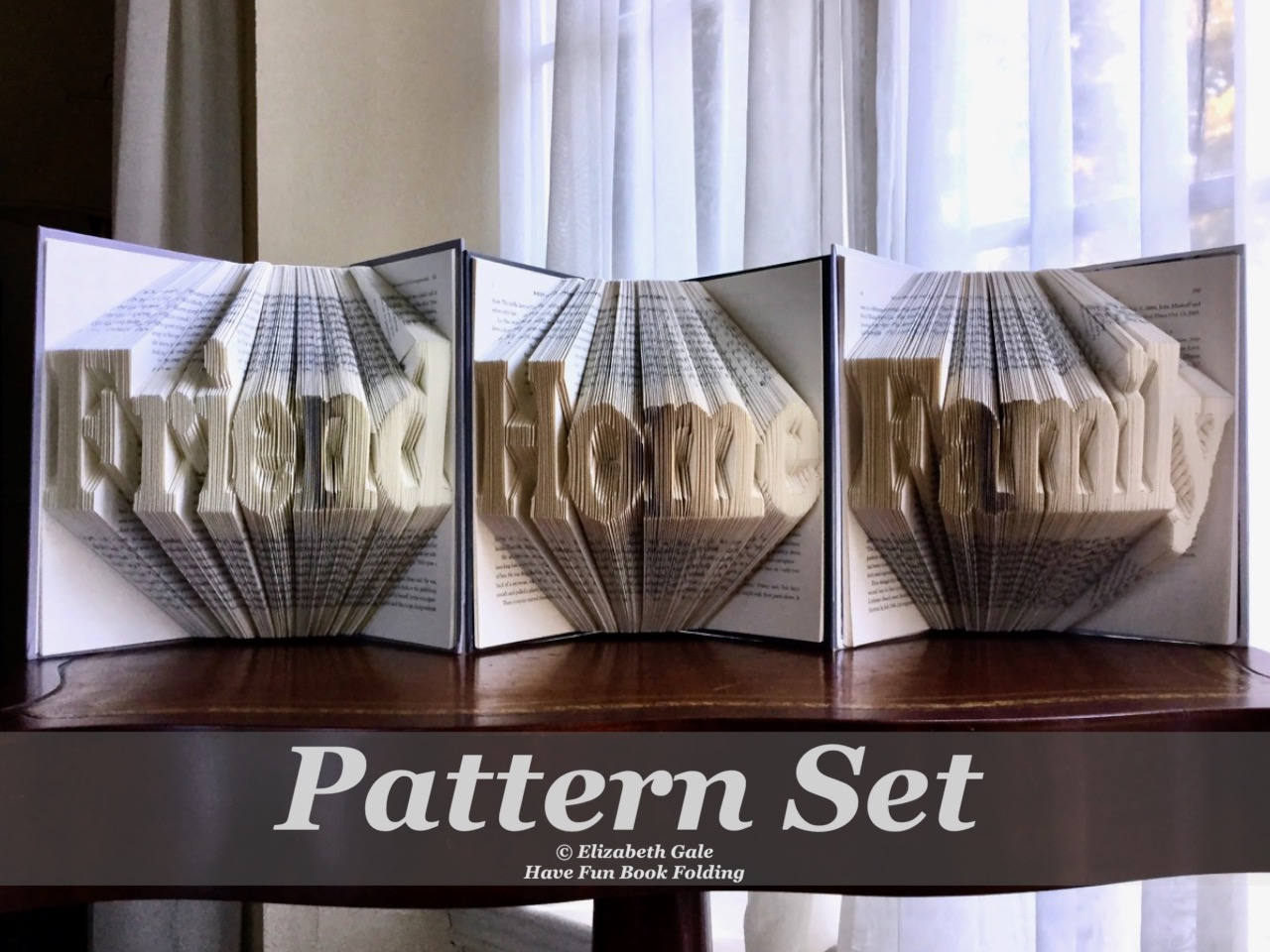 3 Pattern Set FRIEND HOME & FAMILY Book Folding 3-pattern set. 3 patterns | Etsy