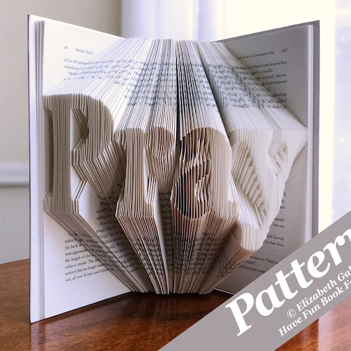 Happy Father's Day Cut & Fold Book Folding Pattern Digital Download PATTERN ONLY