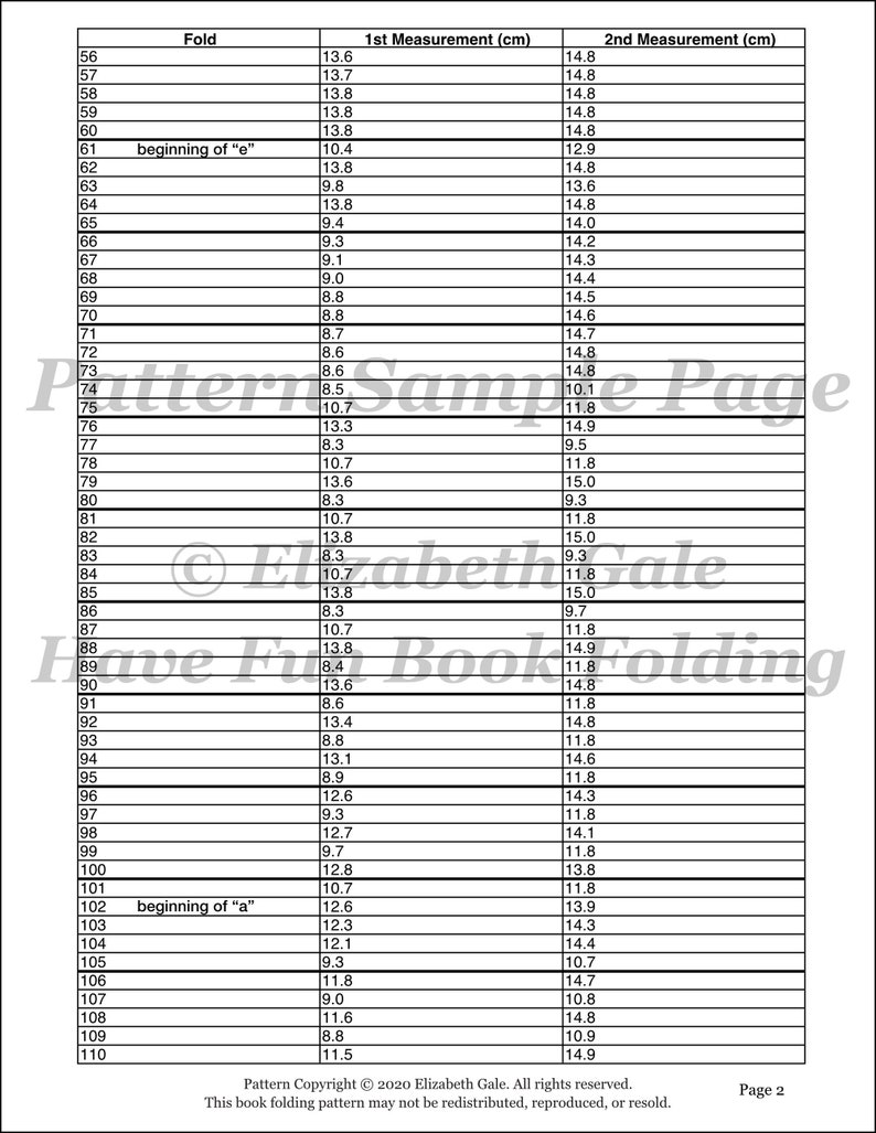 PAW PRINT Buch Faltmuster 168 Falten 336 nummerierte Seiten. PDF digitaler Download. Inklusive kostenloser How-To-Anleitung mit 3 kostenlosen Anleitungen. Bild 7