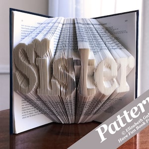 SISTER Book Folding Pattern — 301 Folds (602 pagine numerate). Download digitale PDF. Include una guida pratica gratuita con 3 modelli gratuiti.