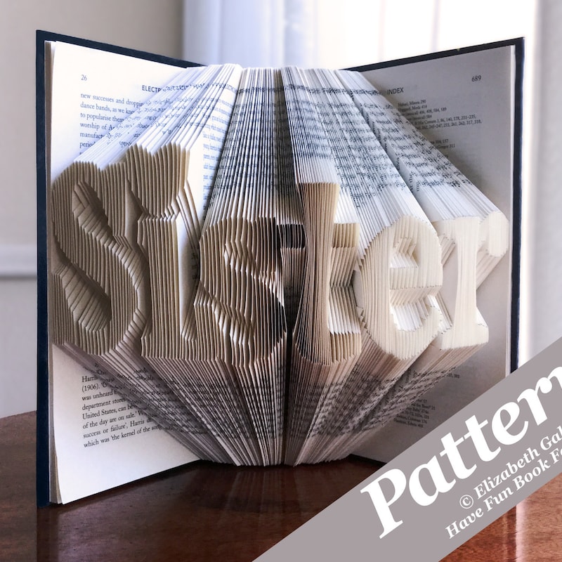 Book Folding Pattern Alphabet - Etsy