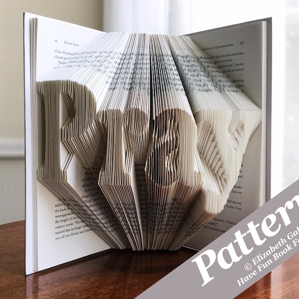 PRAY Book Folding Pattern — 200 Folds (400 numbered pages). PDF digital download. Includes free How-To Guide with 3 free patterns.