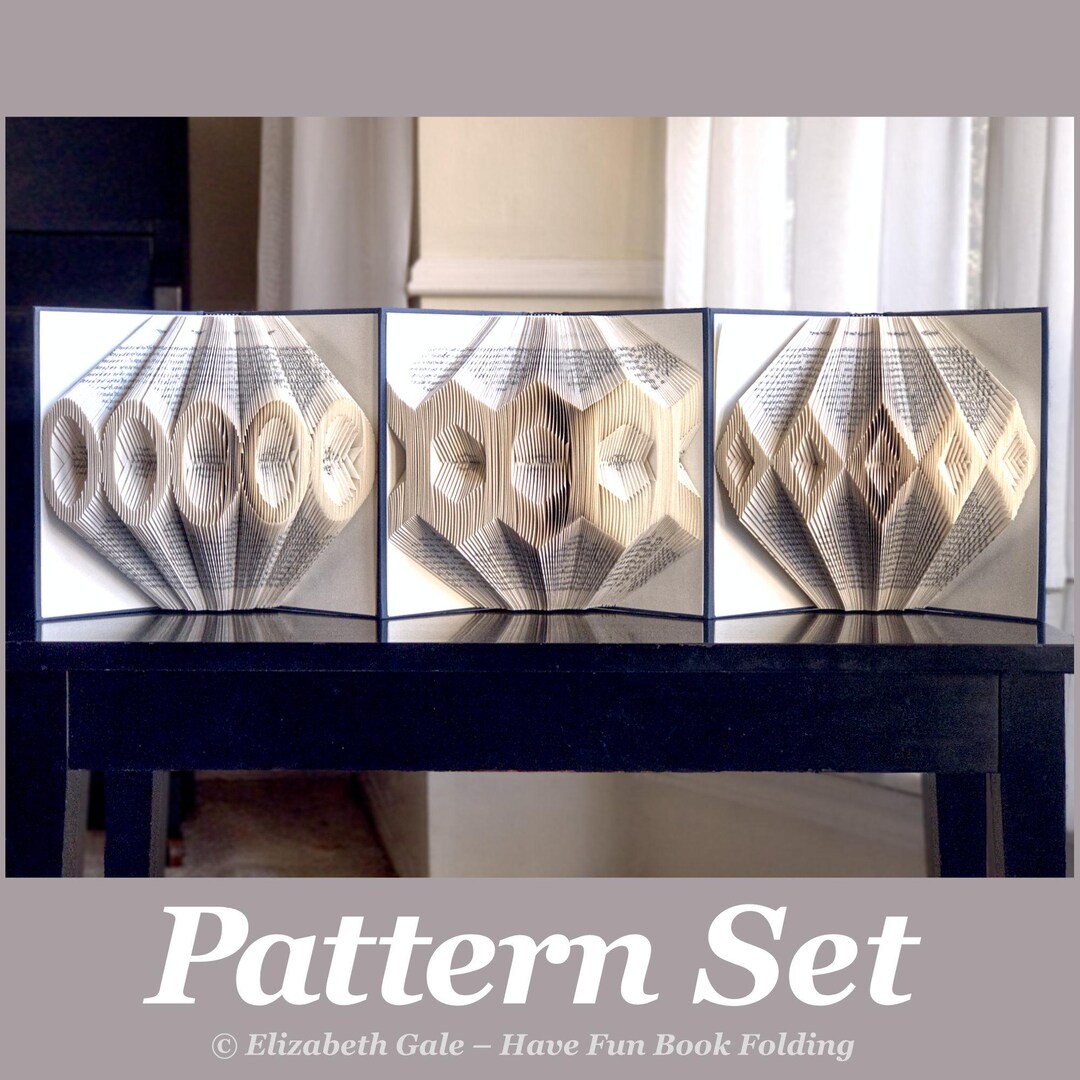 Geometric Book Folding 3-pattern Set No. 2: Ovals, Hexagons, & Diamonds ...