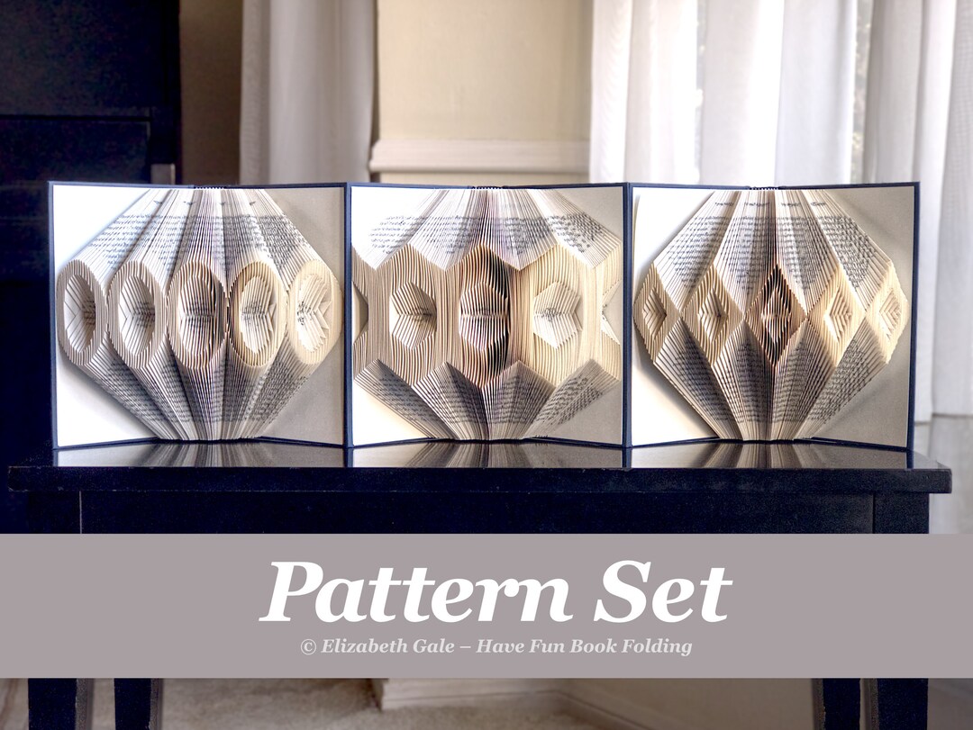 Geometric Book Folding 3-pattern Set No. 2: Ovals, Hexagons, & Diamonds ...