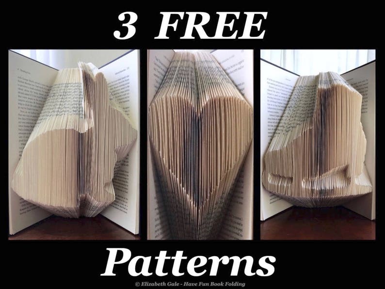 CLASSIC HEART Book Folding Pattern 97 Folds 194 numbered pages. PDF digital download. Includes free How-To Guide with 3 free patterns. image 10