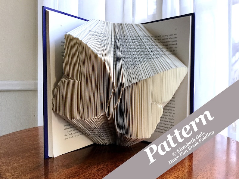BUTTERFLY Book Folding Pattern 225 Folds 450 numbered Etsy