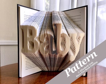 BABY Book Folding Pattern — 200 Folds (400 numbered pages). PDF digital download. Includes free How-To Guide with 3 free patterns.