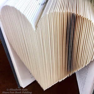 CLASSIC HEART Book Folding Pattern 97 Folds 194 numbered pages. PDF digital download. Includes free How-To Guide with 3 free patterns. image 5