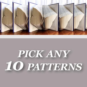 10 modelli di piegatura di libri: la tua scelta da questo negozio. Download digitali PDF inviati tramite e-mail. Include una guida gratuita con 3 modelli bonus.