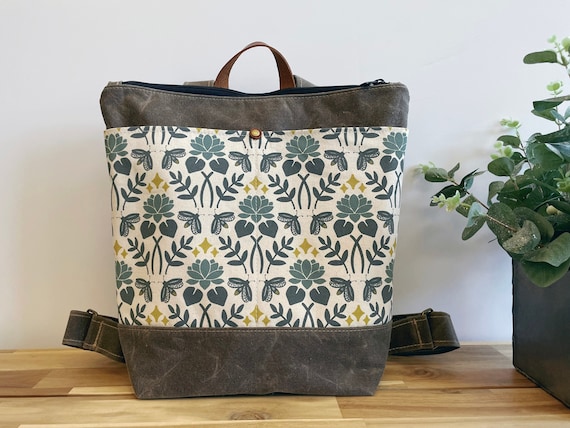 Etsy waxed canvas backpack online