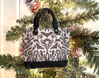 Moon Garden Pattern Tiny Bag Ornament - Holiday Ornament - Halloween